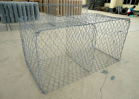 Kasur Galvanis 22mm Gabion Wire Mesh Untuk Perlindungan Tepian Sungai
