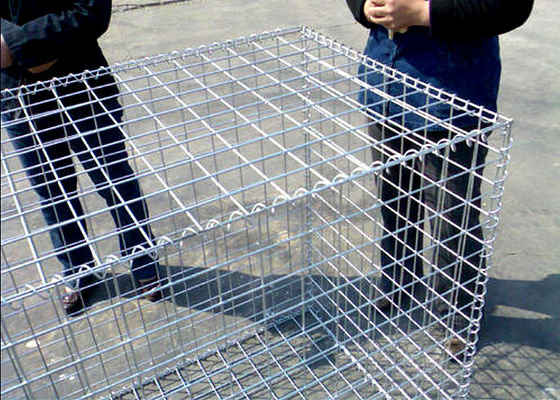 Kasur Galvanis 22mm Gabion Wire Mesh Untuk Perlindungan Tepian Sungai