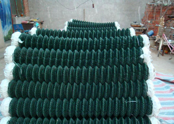 5mm Logam 4 Kaki Rantai Tautan Pagar Pvc Diamond Mesh Anggar Permukaan Halus