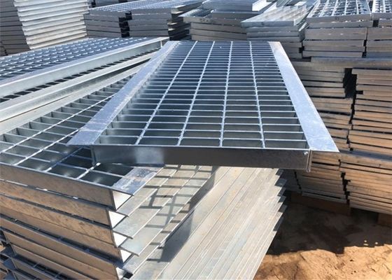 Hot Galvanized Heavy Duty Bar Grating Q235 Steel Trench Grates Untuk Jalan Masuk