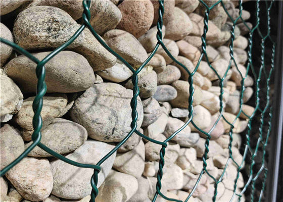 Umur Panjang PVC Dilapisi Heksagonal Wire Mesh Hot Dip Galvanis 80 * 100mm