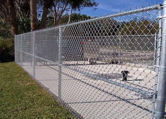 Seng Dilapisi Cyclone Mesh Anggar 60 * 60mm Pvc Dilapisi Diamond Mesh