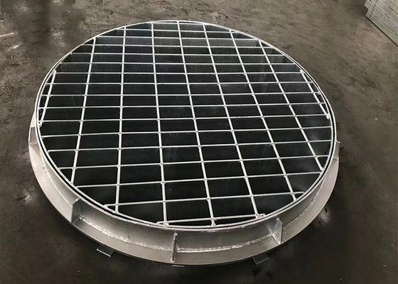 Outdoor Metal Manhole Cover Grating 25 * 3mm Circular Galvanized Grate