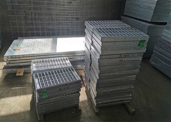 Skid Proof Bar Grating Tapak 5mm Tebal Metal Drain Grate Pressure Resistance