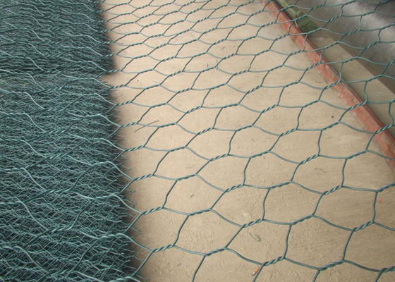 River Slide Treatment Gabion Wall Wire Mesh Zinc Aluminium Alloy 80mm * 100mm