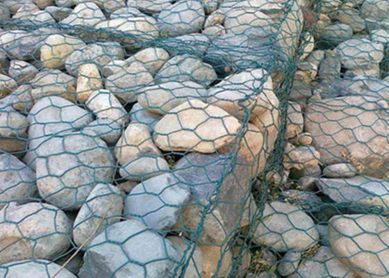 PVC Coated Antiseptic Gabion Welded Wire Mesh Hot Galvanized Dark Green