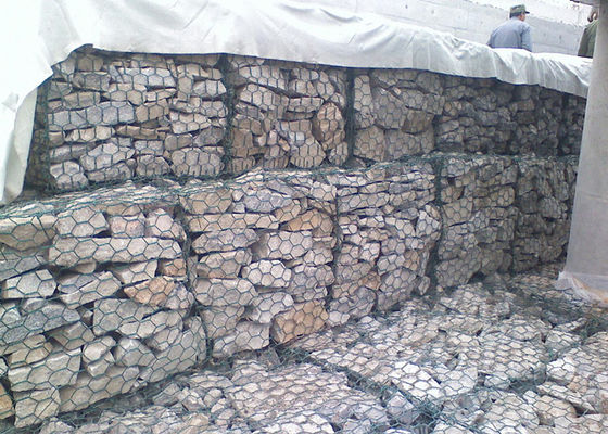 2.7mm Waterproof Galvanized Gabion Wire Mesh Untuk Keranjang Gabion