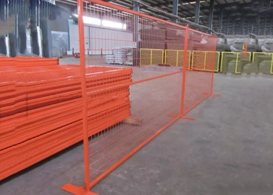 Panel Pagar Sementara Dilapisi Bubuk Galvanis 300mm Warna Disesuaikan