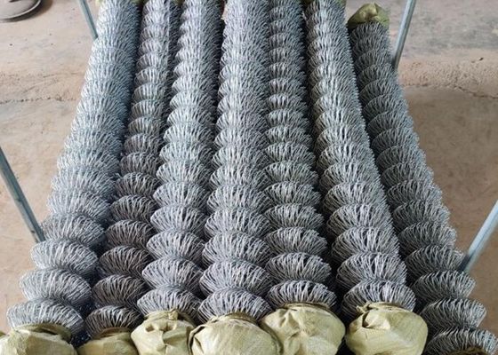 3.0mm Pvc Coated Galvanized Chain Link Pagar Dengan Knuckle Twist Edge